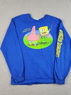 Vtg Spongebob SquarePants Shirt Boys Large 2003 Y2K Nickelodeon Bikini Bottom